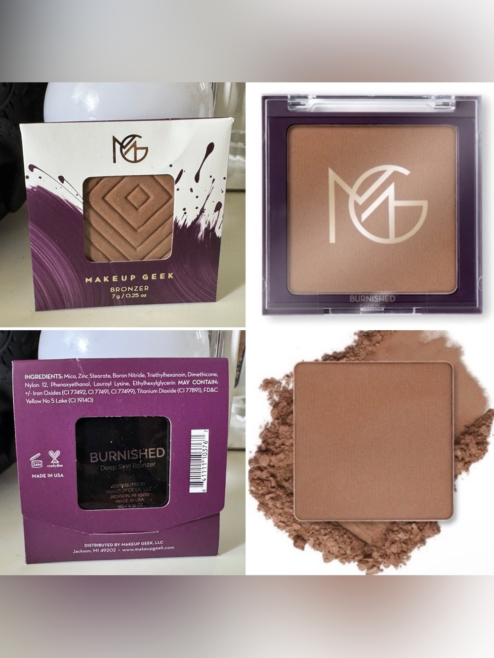 3/$15 Makeup Geek Burnished Bronzer Single Pan Cruelty Free